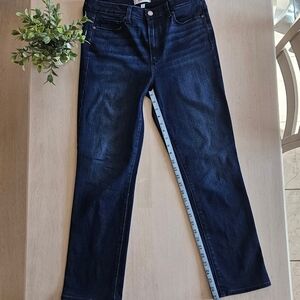 PAIGE Hoxton Slim Dark Blue Straight Leg Jeans
